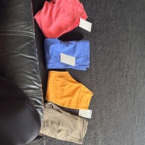 Set of Lululemon capris size 8 — Pink, Blue, Orange, Taupe